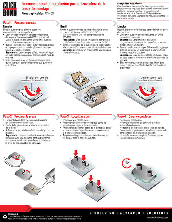 ClampMount Base Installation Instructions (Spanish) Click Bond